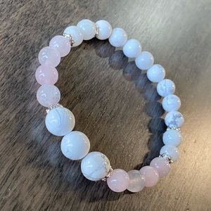 Howlite rose quarts moonstone bracelet